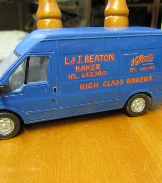 L & J Beaton  GJ Ross Bakers Transit Van – REPAINT Britains model 1