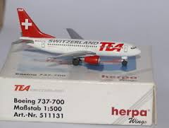 TEA Switzerland Boeing 737-700 - Herpa 511131