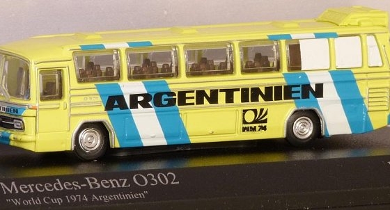 MERCEDES-BENZ O302 World Cup 1974 Argentina – Minichamps 169035185 – N Gauge 1