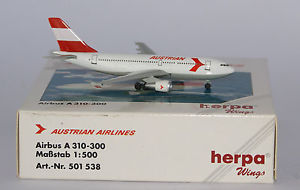 Austrian Airlines Airbus A310-300 - Herpa 501538