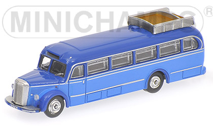 MERCEDES-BENZ O6600 BUS - 1950 - BLUE/BLUE Limited Edtion of 3000 pcs. - Minichamps 169038082