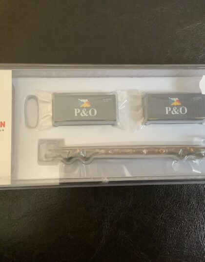 Container Wagon Sgjkkmms 699 with 2 P&O Containers – Hobbytrain (by Lemke) H23203