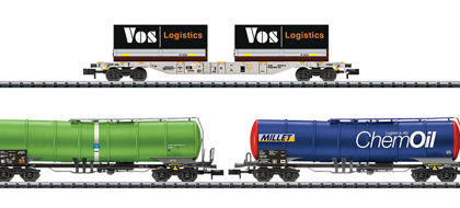 SBB Swiss  Wagon Set (Vos Container wagon plus 2 tankers) – Minitrix 15651