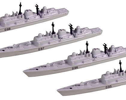 Royal Navy Type 42 Batch 3 Destroyer – Triang Minic 1/1200 scale waterline ship P750