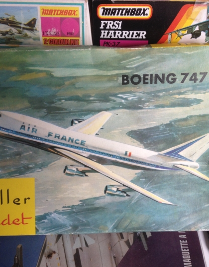 Air France Boeing 747 – Heller Cadet  (not sure of scale) plastic kit