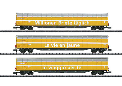SBB Habbiillnss Swiss Post Wagon Set of 3 – Minitrix 15799