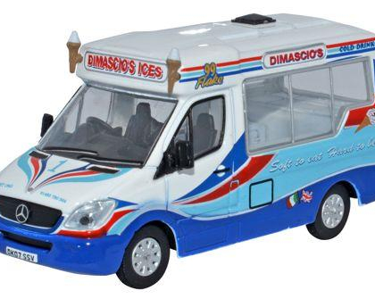 Mercedes Ice Cream Van Dimachios Whitby Mondial – Oxford Diecast 76WM002