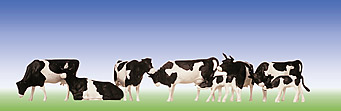 Black and White Cows (8) Figure Set  – Faller 154003