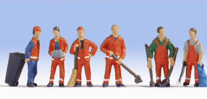 Noch 15029 City Cleaners (6) and Accessories Figure Set