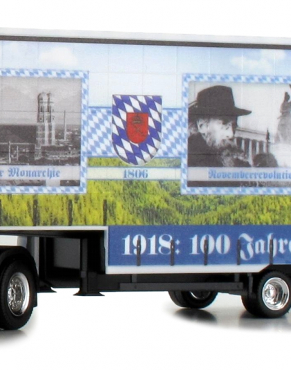 MAN TGX XXL Euro6c Meusburger semitrailer “Bayern truck 2018 – 100 years Freistaat Bayern” (PC) truck model in 1:87 scale for gauge H0 – Herpa 932547