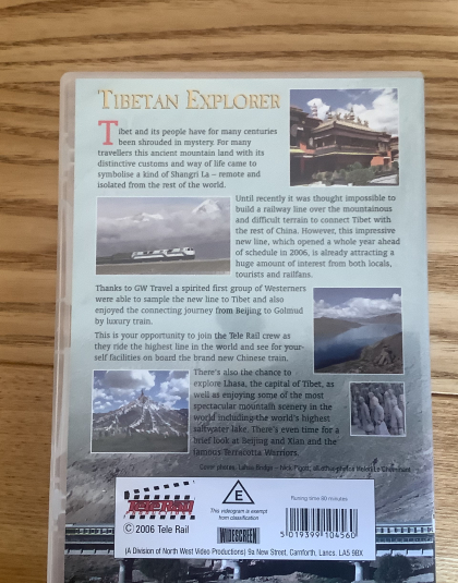 Tibetan Explorer Ride along the highest line in the world  TeleRail DVD From my own collection