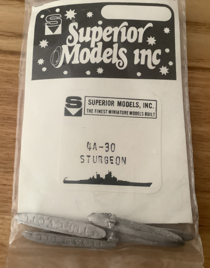 SUBMARINE STURGEON – Superior Models Inc 4A-30 Waterline ships pack of 5