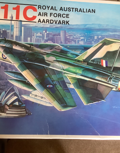 F-111C Royal Australian Air Force –  Academy 1:48th scale PART BUILT KIT  see picture
