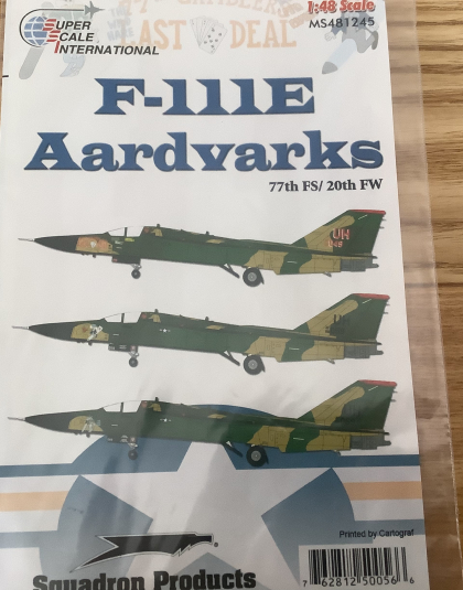 F111 Transfers 1:48 scale – Squadron Products MS481245