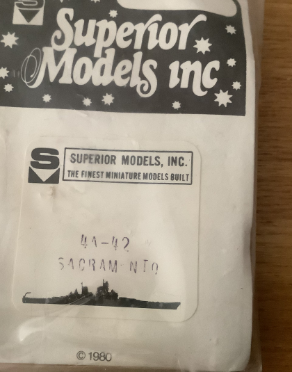 SACRAM NTO – Superior Models Inc 4A-42 Waterline ship
