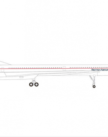 BRITISH AIRWAYS CONCORD LANDOR G-BOAG NOSE DOWN – Herpa 535625