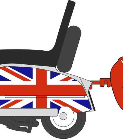 SCOOTER & TRAILER UNION FLAG – Oxford Diecast 76sc002