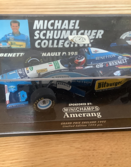 Michael Schumacher Benetton Renault B195 England 1995 – Paul’s Model Art Minichamps 014114 1:43 Scale