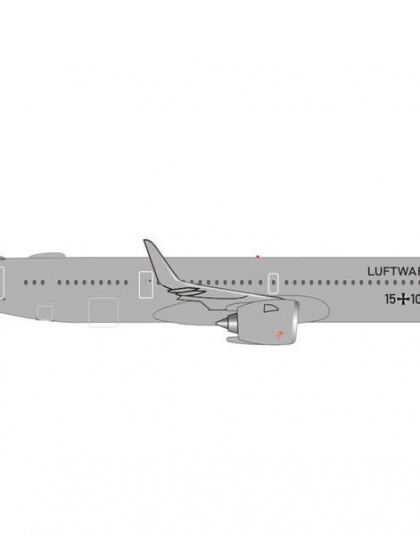AIRBUS A321LR LUFTWAFFE FLUGBEREITSCHAFT 15+10 – Herpa 536073