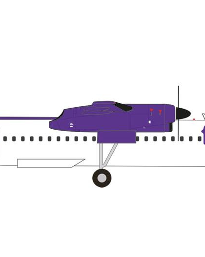 BOMBARDIER Q400 FLYBE 2022 LIVERY G-JECX – Herpa 572248 1:200 Scale