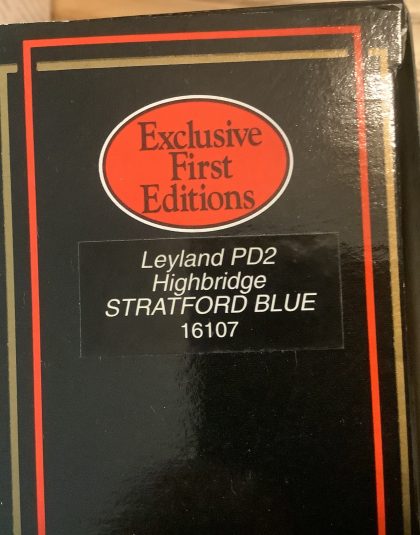 Stratford Blue Leyland PD2 Highbridge   – EFE 16107