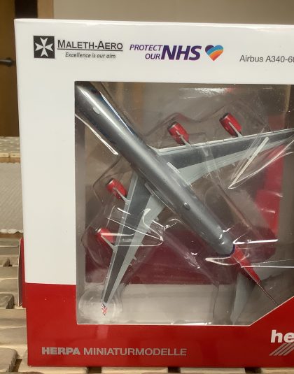 AIRBUS A340-600 MALETH AERO 9H-NHS PROTECT OUR NHS -Herpa 535496