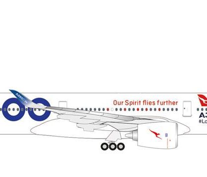  QANTAS PROJECT SUNRISE F-WMIL AIRBUS A350-1000  – Herpa 536684
