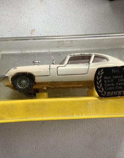 E Type Jaguar White –  Dinky Toys
