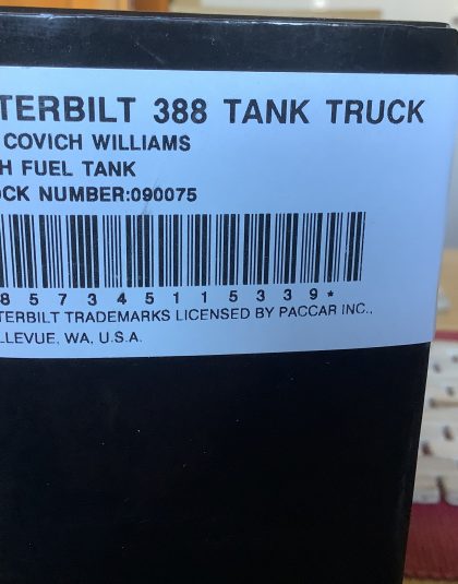 Peterbilt 388 Tank truck TNS Covich Williams  –  1:53 Scale Tomkin Replicas
