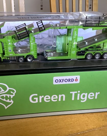 Green Tiger SCANIA CAR TRANSPORTER  – Oxford Diecast 76SCT004