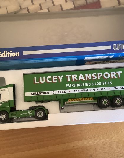 Lucey Transport Ltd Scania Curtainsider – Universal Hobbies 1:50 Scale