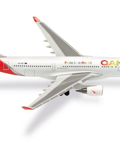 AIRBUS A330-200 QANTAS VH-EBL PRIDE IS IN THE AIR  – Herpa 537148
