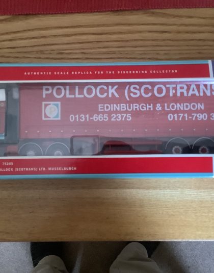 Pollock  Scotrans ERF Curtainsider –   Corgi 75205 1:50 scale