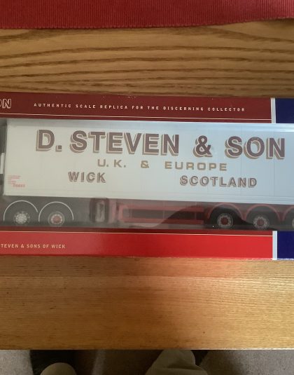 Steven of Wick Scania Fridge lorry  –   Corgi 76603 1:50 scale