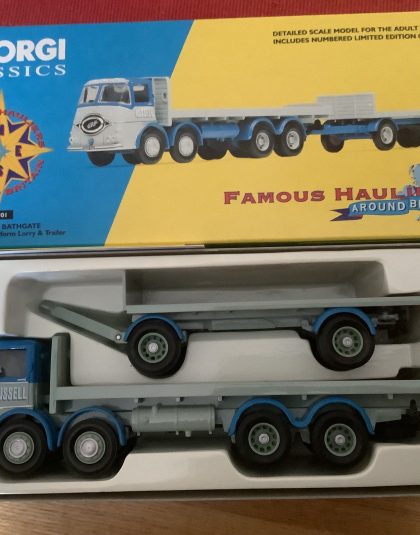 Russell of Bathgate ERF 8 wheeler plus trailer  –   Corgi &11301  1:50 scale