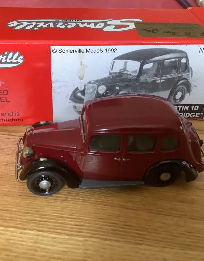 Austin 10 Cambridge 1930s Maroon  – Somerville Models 1:43scale special