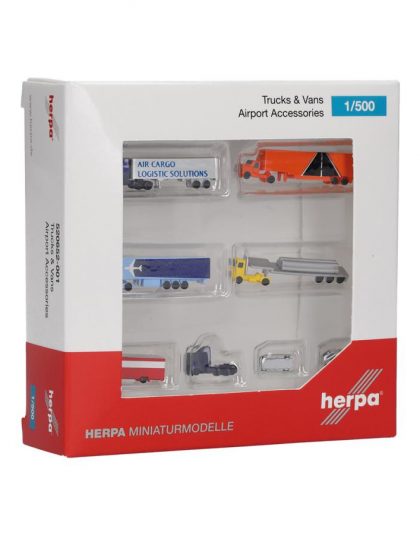 Trucks and Vans set  Airport Scenics Asssesories – Herpa 520652-001