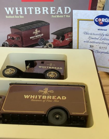 WHITBREAD Set  Model T Van plus Bedford OB Lorry  – Corgi  D94/1
