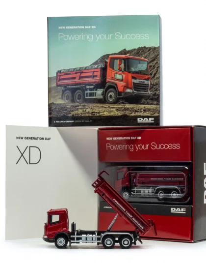 DAF XD Tipper – Flame Red   – Holland Oto 1:87 scale