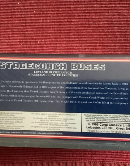 Stagecoach United Counties Leyland Olympian – Original Omnibus 43009  pre owned 
