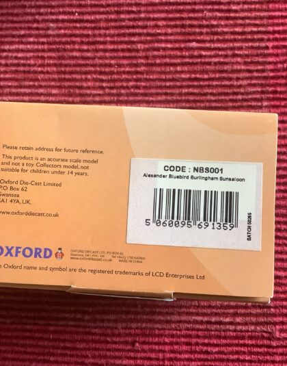 Alexander Bluebird Burlingham Sunsalon – Oxford N Gauge