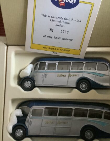 Silver Service 2 Bus Set –  Corgi 97070 1:50 Scale