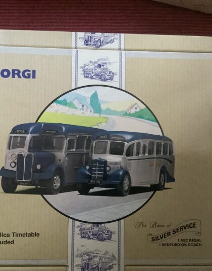 Silver Service 2 Bus Set –  Corgi 97070 1:50 Scale