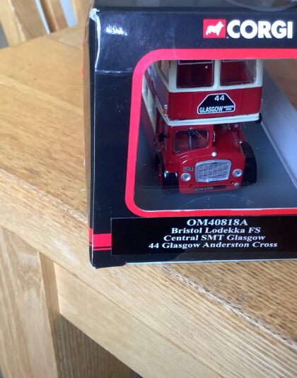 Central SMT Bristol Lodekka FS  – OM 40818A  dest 44 Glasgow Anderston Cross