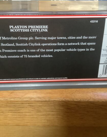 Scottish Citylink Plaxton Premier  – OOC 43316