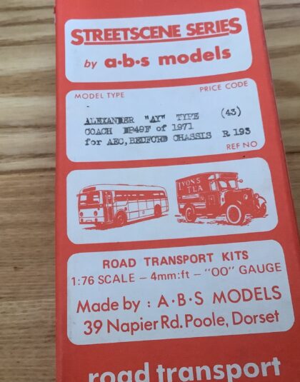 Alexander “AY” type  Coach Kit –  ABS 1:76 Scale Kit