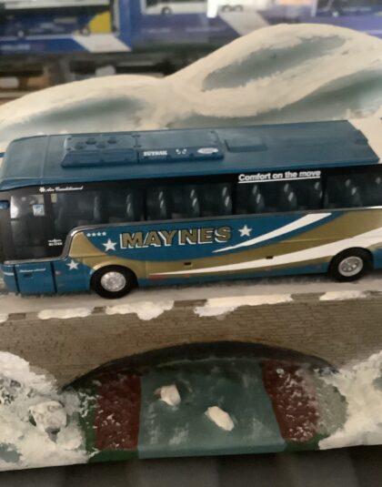 Maynes of Buckie Van Hool on bridge  . – Original Omnibus 45908