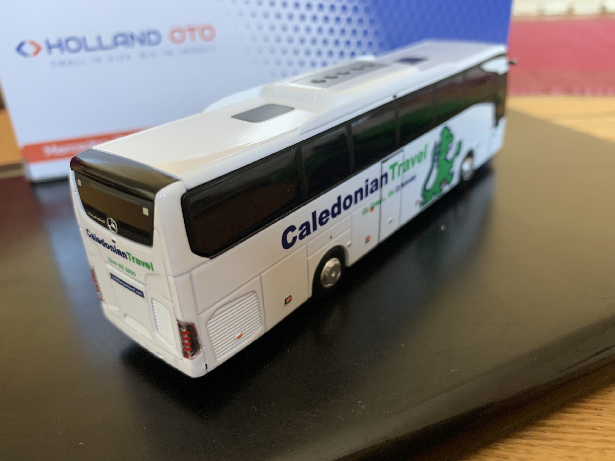 Caledonian Travel GREEN livery - Mercedes Tourismo - HollandOto 1:87 scale - Image 2